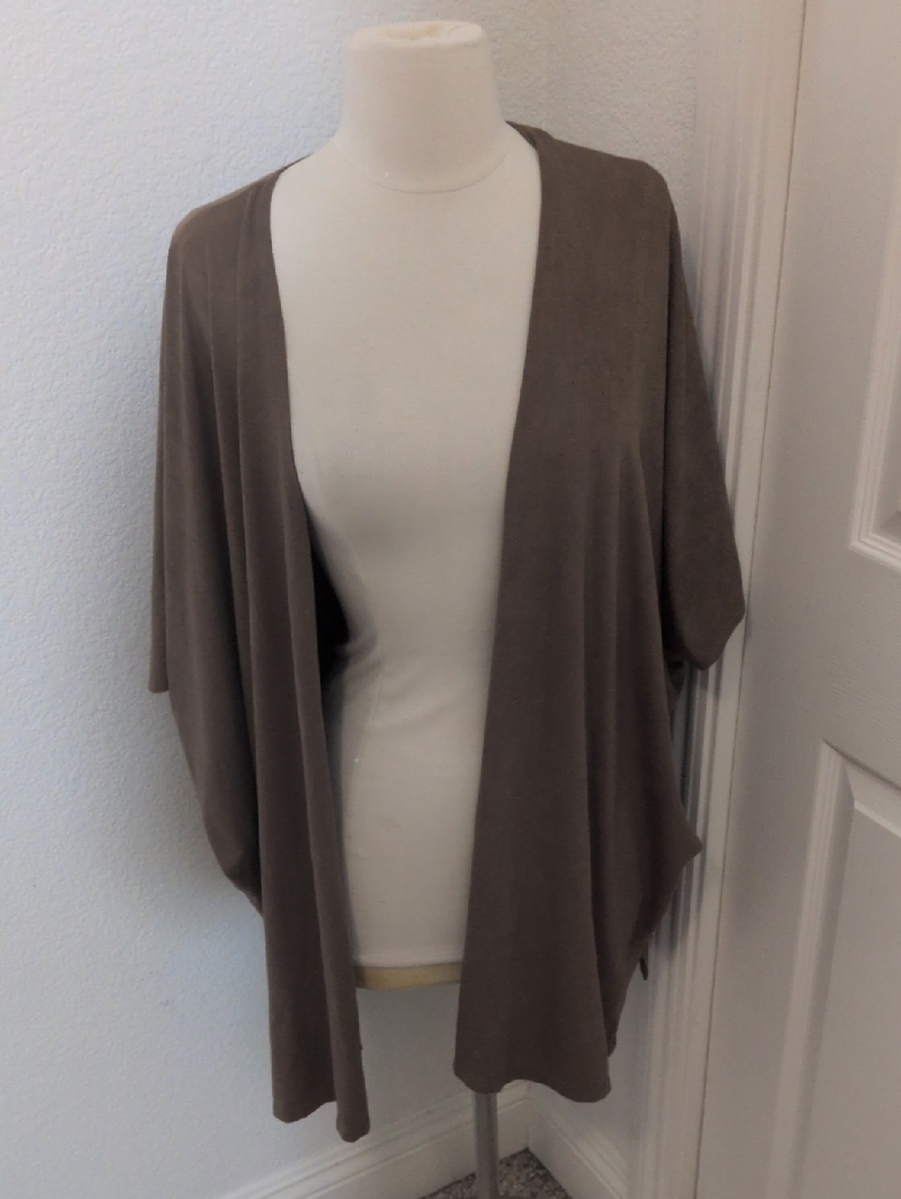 ✅Taupe Open Front Women's Cardigan Duster Kimono Forever 21 Medium